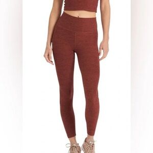 Beyond Yoga Red Spacedye High Waisted Athletic Workout Leggings Size Small NWT